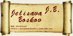Jelisava Boškov vizit kartica